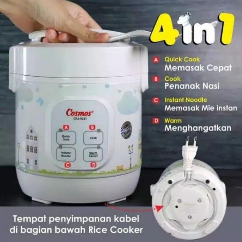 BEST SALE Cosmos Rice Cooker Magic Com Penanak Nasi Mini Traveling 4in1 CRJ 1031 0,3liter