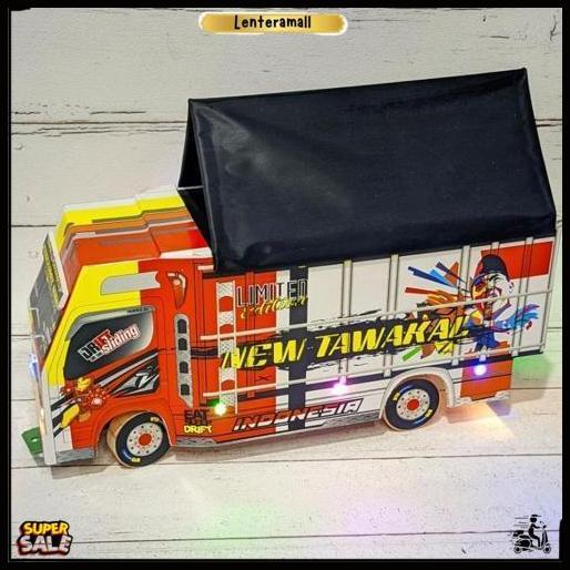 Mainan Miniatur Truk Oleng Roda Kayu Bisa Belok Murah Meriah