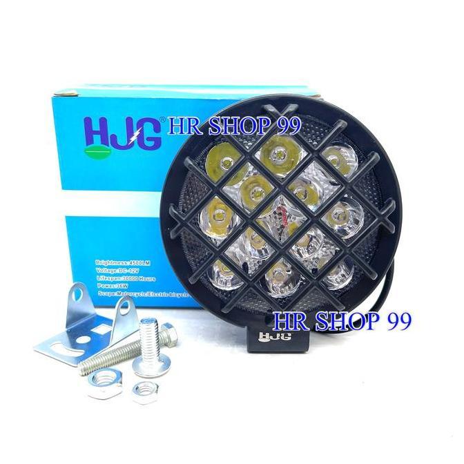 TERLARIS!! LAMPU TEMBAK SOROT LED CREE BULAT JARING 12 MATA 2 MODE HJG
