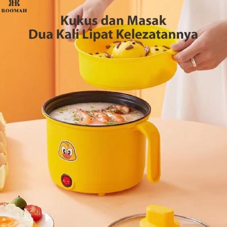HOT DEALS Rice Cooker Mini Panci Bebek Elektrik Kukusan Penanak Nasi Otomatis 1 Liter Bisa Buat Masa