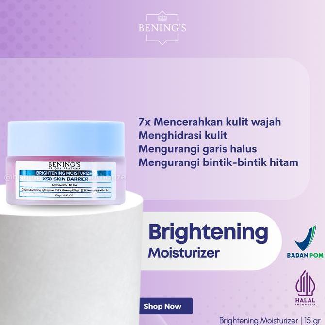 Youme- Bening'S Brhtening Moisturizer Gel Pelembab Jah Peptide Hyaluronic Acid Hydrating Cooling Per