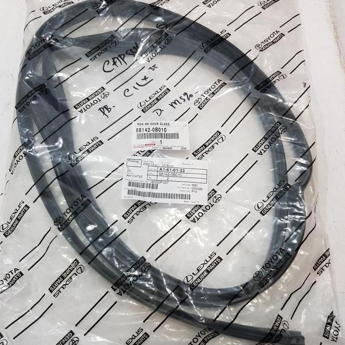 Karet Channel Cenel Kaca Pintu Belakang Tengah Kijang 7K / Kapsul Asli
