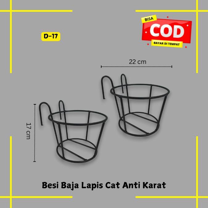 Promo Cod Rak Bunga Balkon Besi - Rak Pot Tanaman Gantung Minimalis Untuk Dekorasi Rumah & Taman ><
