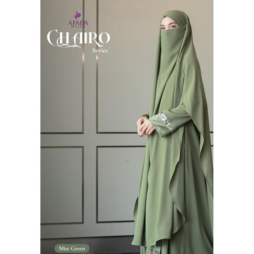 NEW READY Chairo Series Abaya Set French Khimar Non Pad Jilbab Instan Cadar Bandana Tali Syari Sunna