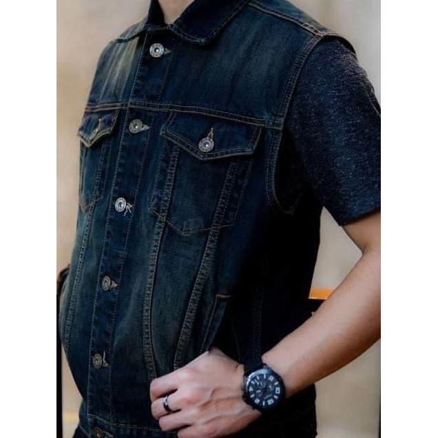 TERLARIS - Jaket Rompi Eiger Riding 3228 Escalade 1.1 Vest Denim Original - Blue