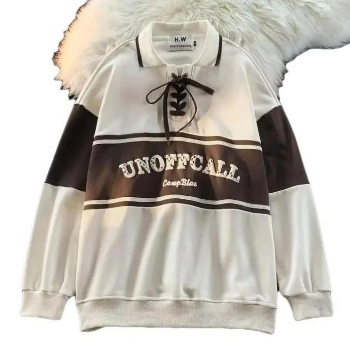 Sweater Couple Unoff Camp Blae |Sweater Wanita |Sweater Pria |Sweater Oversize |Pakaian Wanita |Paka