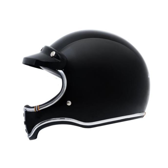 TERLARIS - Howard Smith Bobber Retro Helm Full Face - Noir