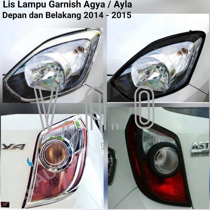 Lis garnish depan dan belakang Agya Ayla 2014-2015