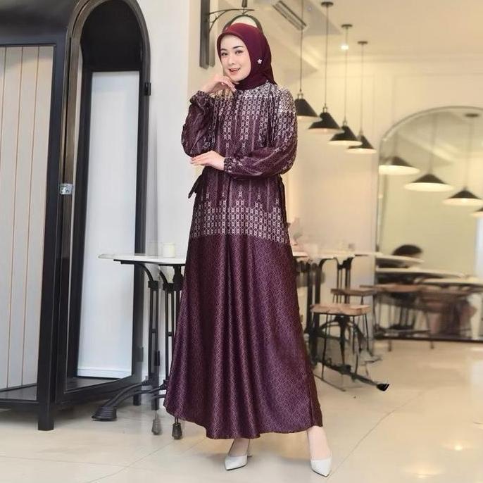 Humaira Set Couple Lebaran Premium by Alena - Pakaian Pasangan Kekinian Bahan Silk Adem