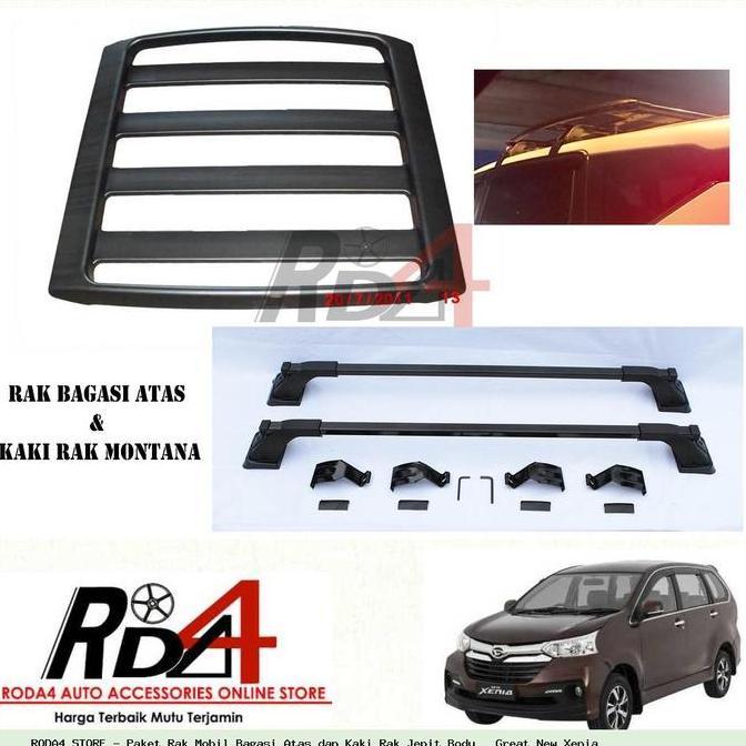 Paket Rak Mobil Bagasi Atas dan Kaki Rak Jepit Body   Great New Xenia