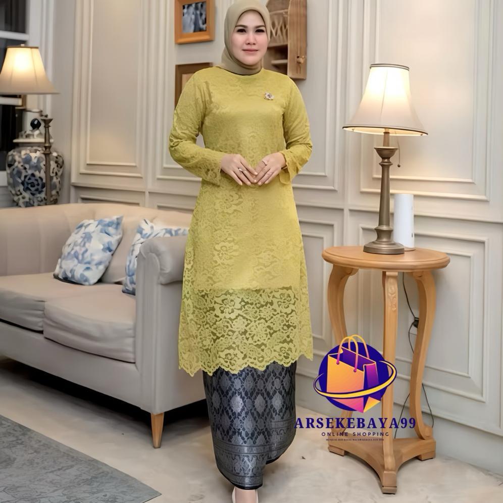 BEST DEALS Setelan Kebaya Brokat/Kebaya Set Rok Songket/Kebaya Tunik Brokat/Kebaya Kurung/Baju Kurun