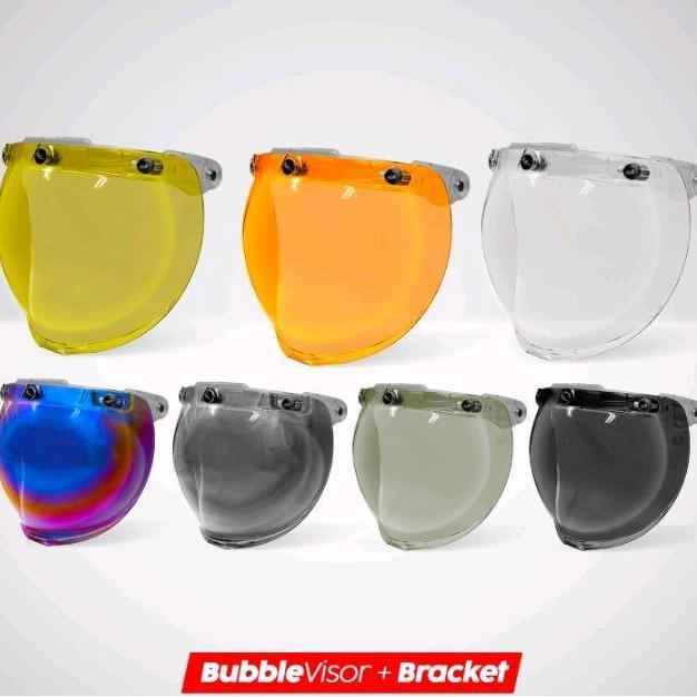 TERLARIS VISOR HELM RETRO BUBLE SNAIL + BRACKET