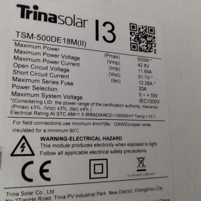 Wetungguljawa - Panel Surya Trina Solar 500Wp 575Wp 620Wp 665Wp 720Wp 830Wp Monocrystaline Perc Half