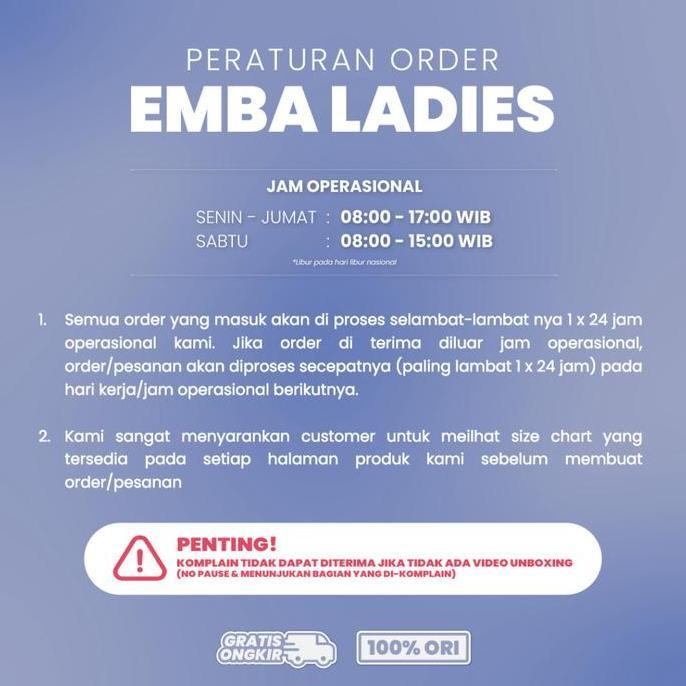 Emba Ladies - Aurora Celana Jeans Panjang Loose Jeans Wanita Warna Bee Casual Stretch