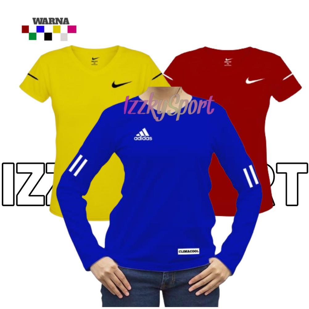 ORIGINAL BAJU OLAHRAGA WANITA SENAM KAOS FITNES AEROBICS LARI GYM ZUMBA/BISA COD