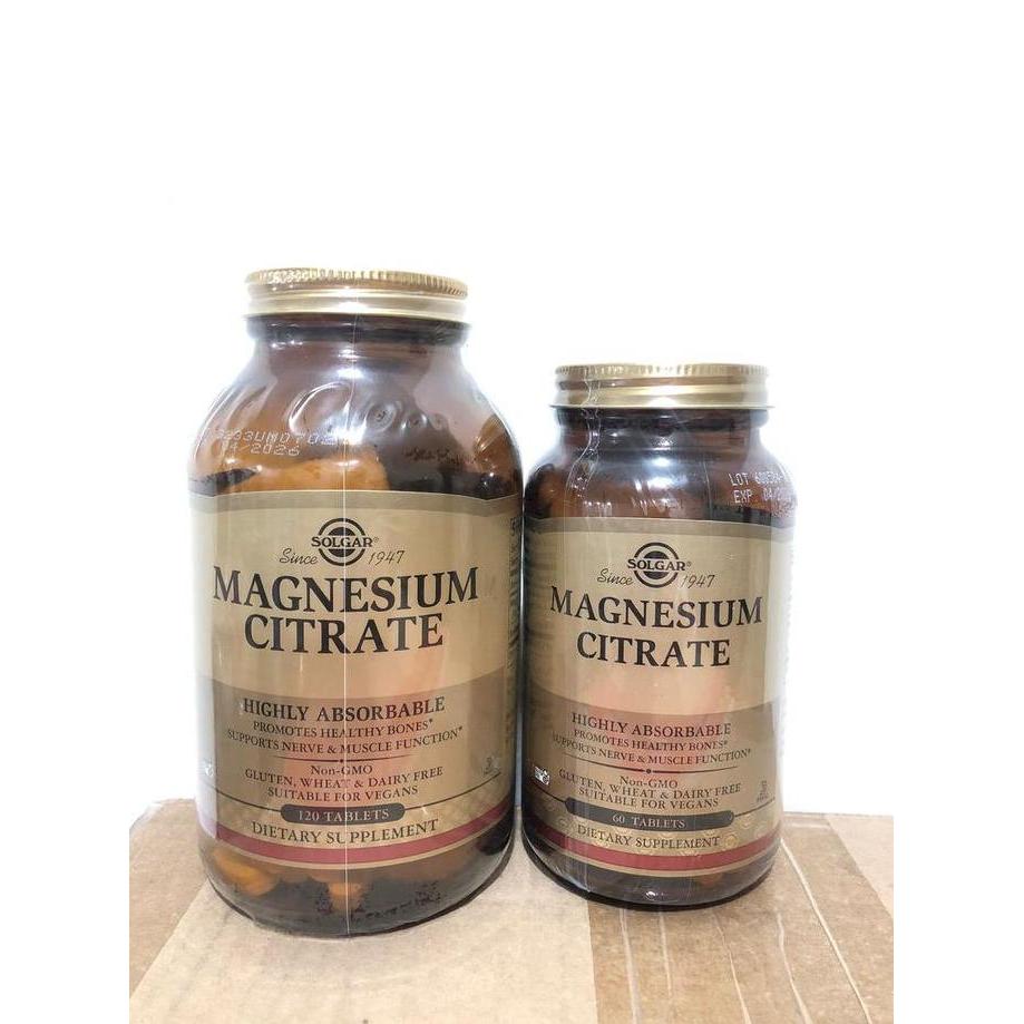 BEBAS ONGKIR - SOLGAR MAGNESIUM CITRATE 120 Tablets