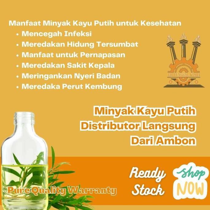 Kualitas Terbaik - Minyak Kayu Putih Asli Ambon 250Ml / Varian Eucalyptus Essential Oil Murni