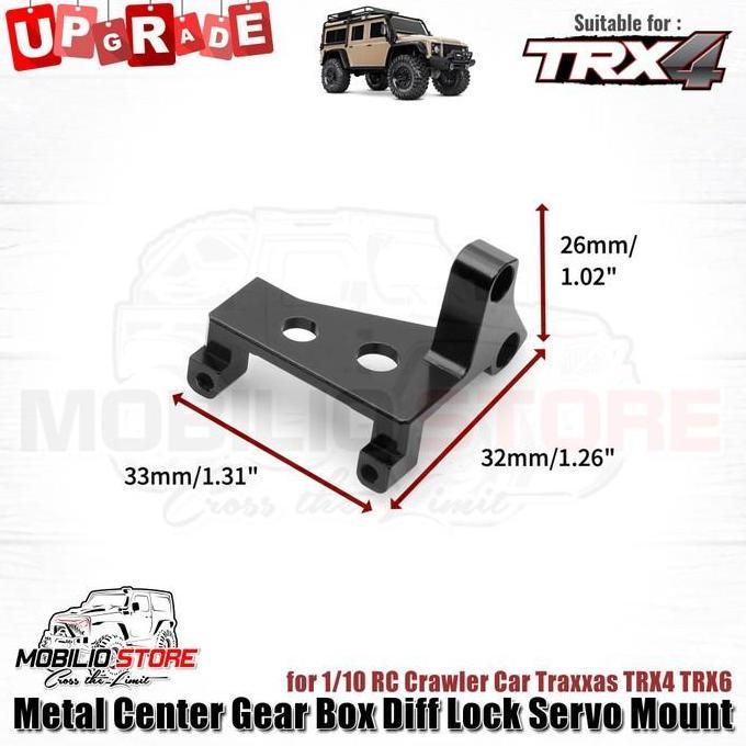 Promo Metal Center Gear Box Diff Lock Servo Mount For Rc Traxxas Trx4 Trx6 Cod