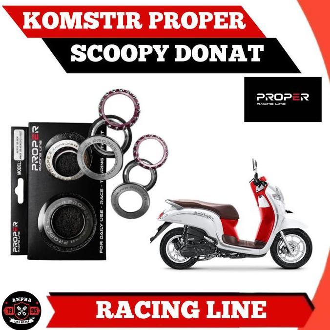 Komstir Proper Racing Honda Scoopy Donat Original Proper Ball Race Pnp