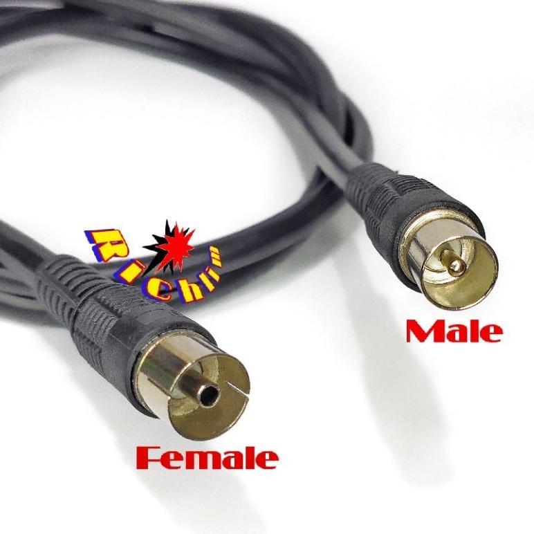 NAYELLE KABEL LOOP OUT ANTENA TV MALE TO FEMALE / KABEL ANTENA TV JUMPER/PARALEL ANTENA CEWEK COWOK 