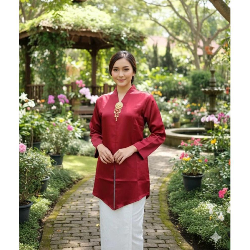 BIG SALE KEBAYA TUNIK MELAYU TAFETAA / KEBAYA KONDANGAN / KEBAYA MODERN PANJANG / BAJU KEBAYA POLOS 