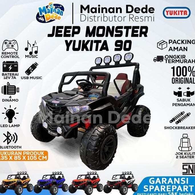 Promo Mainan Mobil Aki Anak Yukita 90 Monster Cod