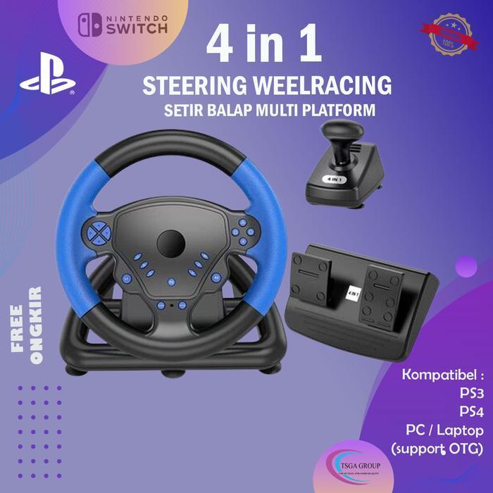 STEERING WHEEL RACING SIMULATOR PS4 PC PS3 LAPTOP HP TV ANDROID SMARTPHONE PC / STIRAN MOBIL GAMING 