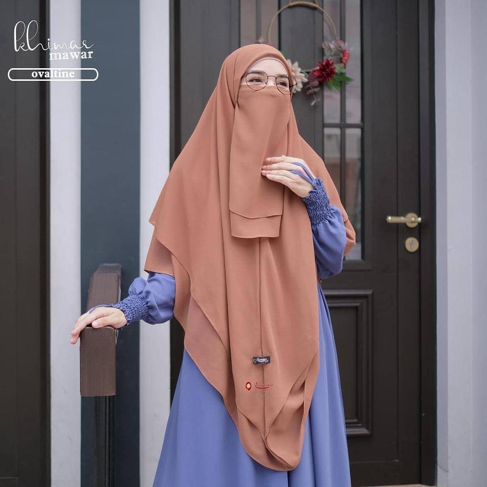 BEST SALE (PAKET) SEGIEMPAT INSTAN FREE CADAR 2 LAYER JUMBO KHIMAR MAWAR 2 LAYER