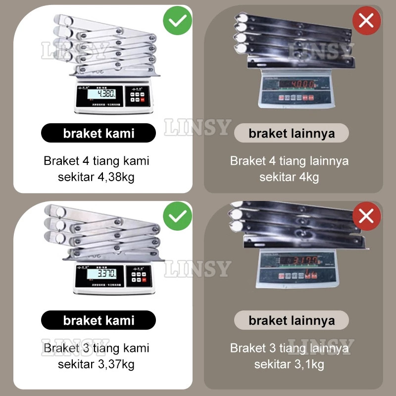 Jemuran Baju Dinding Jemuran Dinding Stainless Steel Jemuran Dinding Lipat 100/120/150/180/200Cm