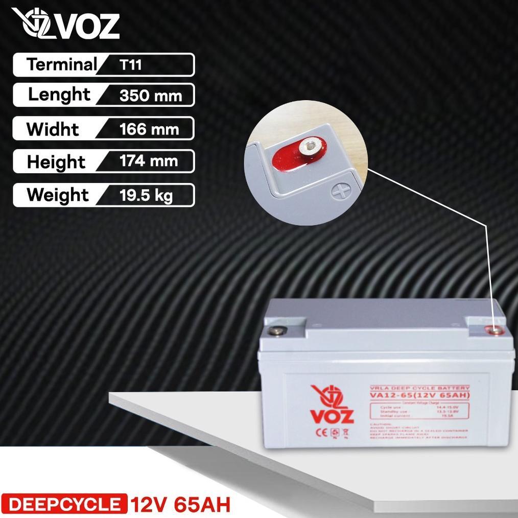 VOZ VRLA Deep Cycle 12V 65Ah  |  Aki VRLA /Aki kering