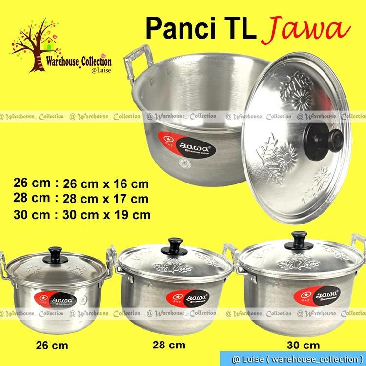 PANCI JAWA / PANCI RUMAHAN + TUTUP / PANCI ALUMINIUM / PANCI MASAK JAWA 26CM/ 28CM / 30CM