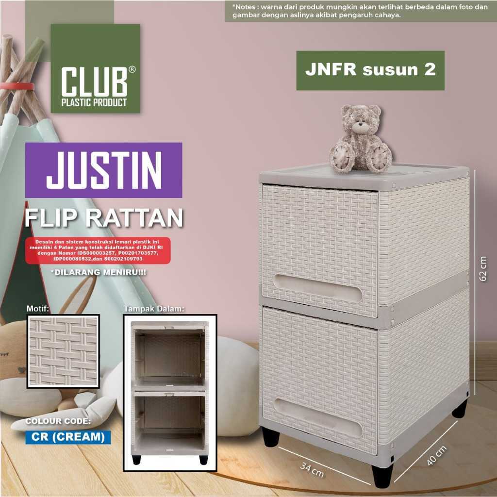 Lemari Plastik Tabitha Click Loker Serbaguna T1 Susun 2  Lemari Plastik Club Flip Justin Susun 2