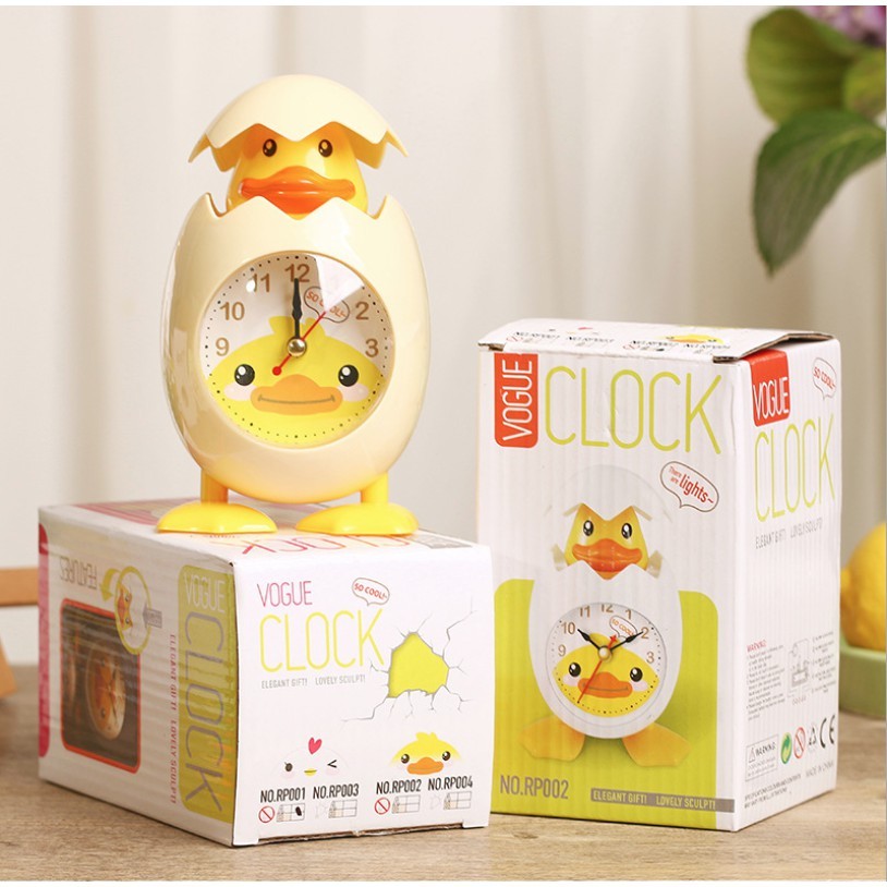 Jam Meja Weker Alarm Clock Karakter Telur Bebek Ayam Lucu