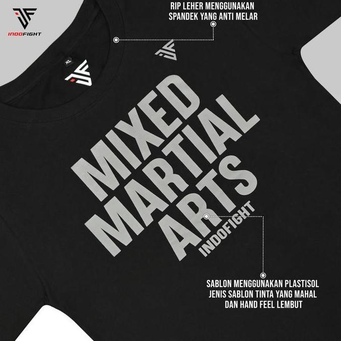 Kaos MMA Indofight T-shirt MMA Baju MMA Kaos Olahraga MMA Apparel Unisex (TERBAIK) (TERBARU) (TERMUR