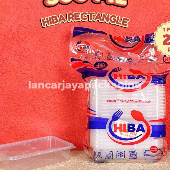 Hiba Thinwall Rectangle Kotak Makan Plastik Persegi Panjang Wadah Makan 200 300 500 650 750 1000 Ml