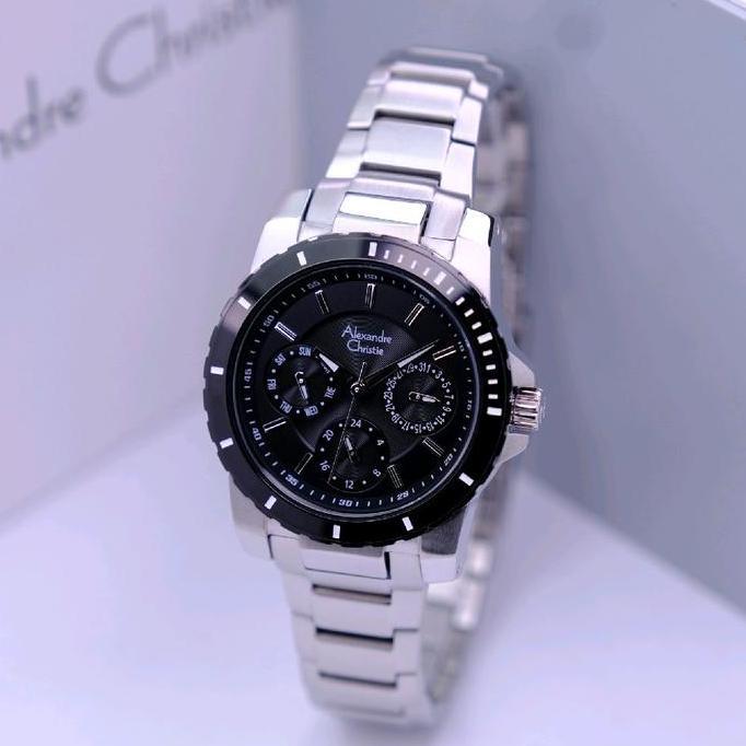 ALEXANDRE CHRISTIE. AC 6141. SILVER BLACK. LADIES. ORINAL Stainless