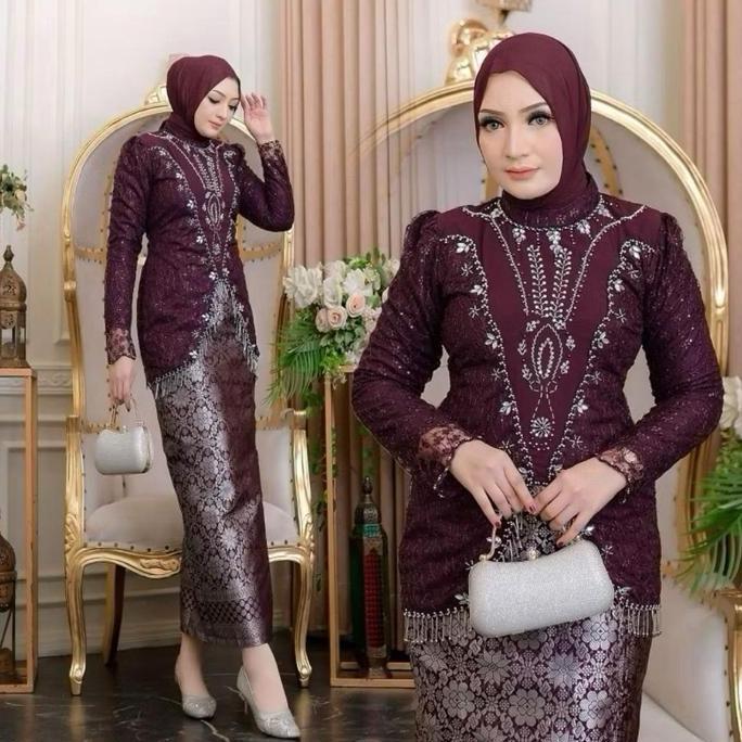 Baju Kebaya Anaya Terbaru / Kebaya Kondangan untuk Pesta /Setelan Kebaya Wisuda Modern/Atasan Kebaya