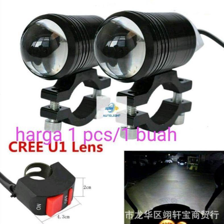 Promo Lampu Sorot Tembak Led Projie Projektor U1& U5 Putih Cree Lampu Sorot Motor
