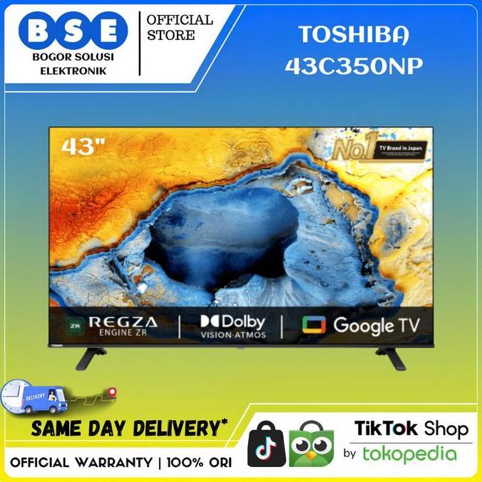 TV 43 Inch Toshiba 43C350NP Dolby Vision Atmos TV Toshiba 43 C350 NP LED Smart TV 4K UHD