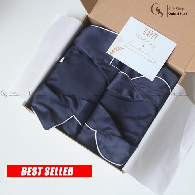 HOT DEALS Piyama Couple Suami Istri Kado Pernikahan Hadiah Lamaran Wedding Gift Hampers Baju Tidur B