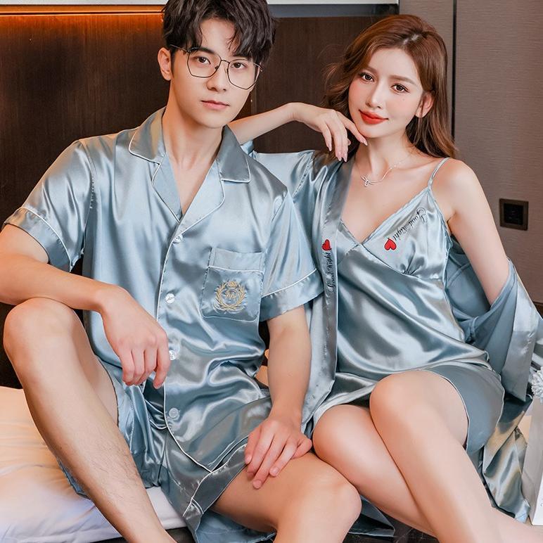 Big Sale Wed Kimono Baju Tidur Piyama Couple Pria Dan Wanita / Piyama Pengantin Wedding Baju Tidur S