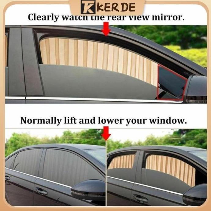 DIMOCAR Tirai Mobil Kaca Samping Tirai Jendela Mobil Tirai Kaca Mobil Anti Panas 4PCS Tirai Magnet J