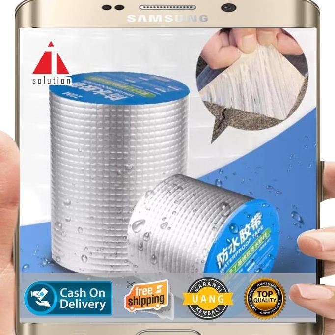 BIBULAS Lakban Aluminium Foil 10 CM X 5 M - Lakban Anti Bocor Anti Air