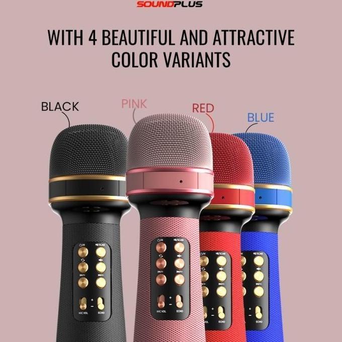 ODONTY Mikrofon WS-898 Genggam Bluetooth Karaoke Nirkabel Speaker Full Bass
