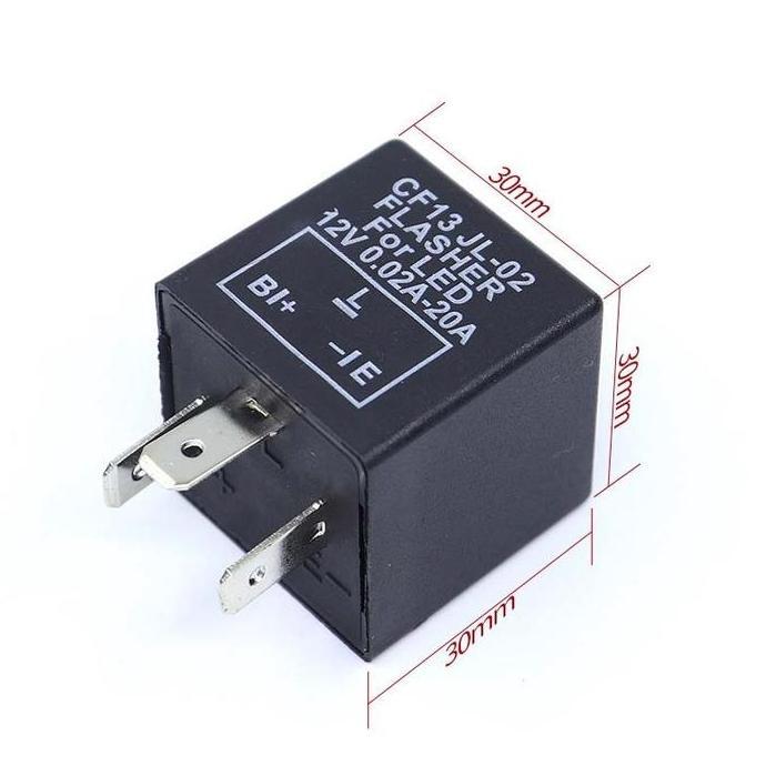 SERICUSS Relay Flasher Mobil /3-Pin Adjustable Flasher Lampu Sein/Flasher Sen/Adjustable Flasher Lam