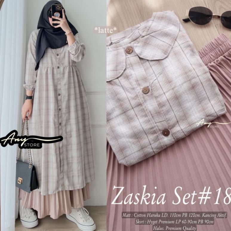 Best Deals Setelan Wanita Midi, Tunik Rok Plisket