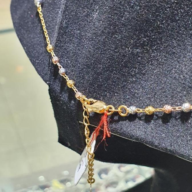 kalung rosario menjuntai kombinasi warna 750 HM