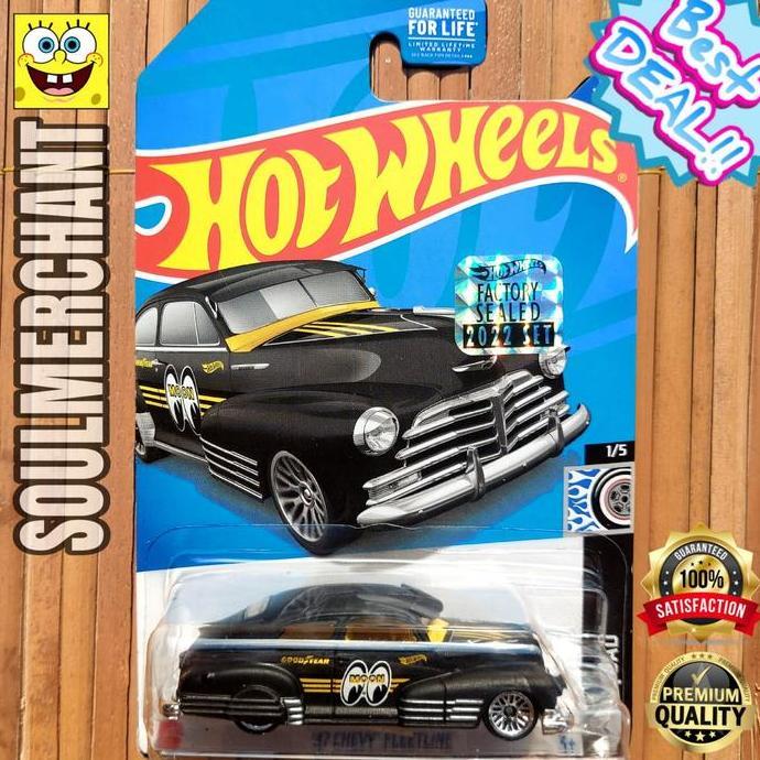 HOTWHEELS 47 CHEVY FLEETLINE HIJAU HITAM - DIECAST MOBIL KLASIK MOONEYES