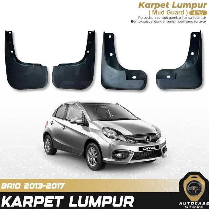 Karpet Lumpur Brio Satya Rs 2013 2017 2018 2025 Up 1Set 4Pcs Komplit Pnp Aksesoris Mobil Promo