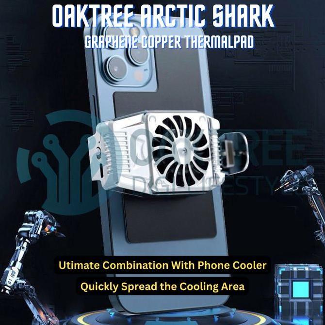 Giocare- Oaktree Arctic Shark Heatsink Graphene Copper Pad Pendingin